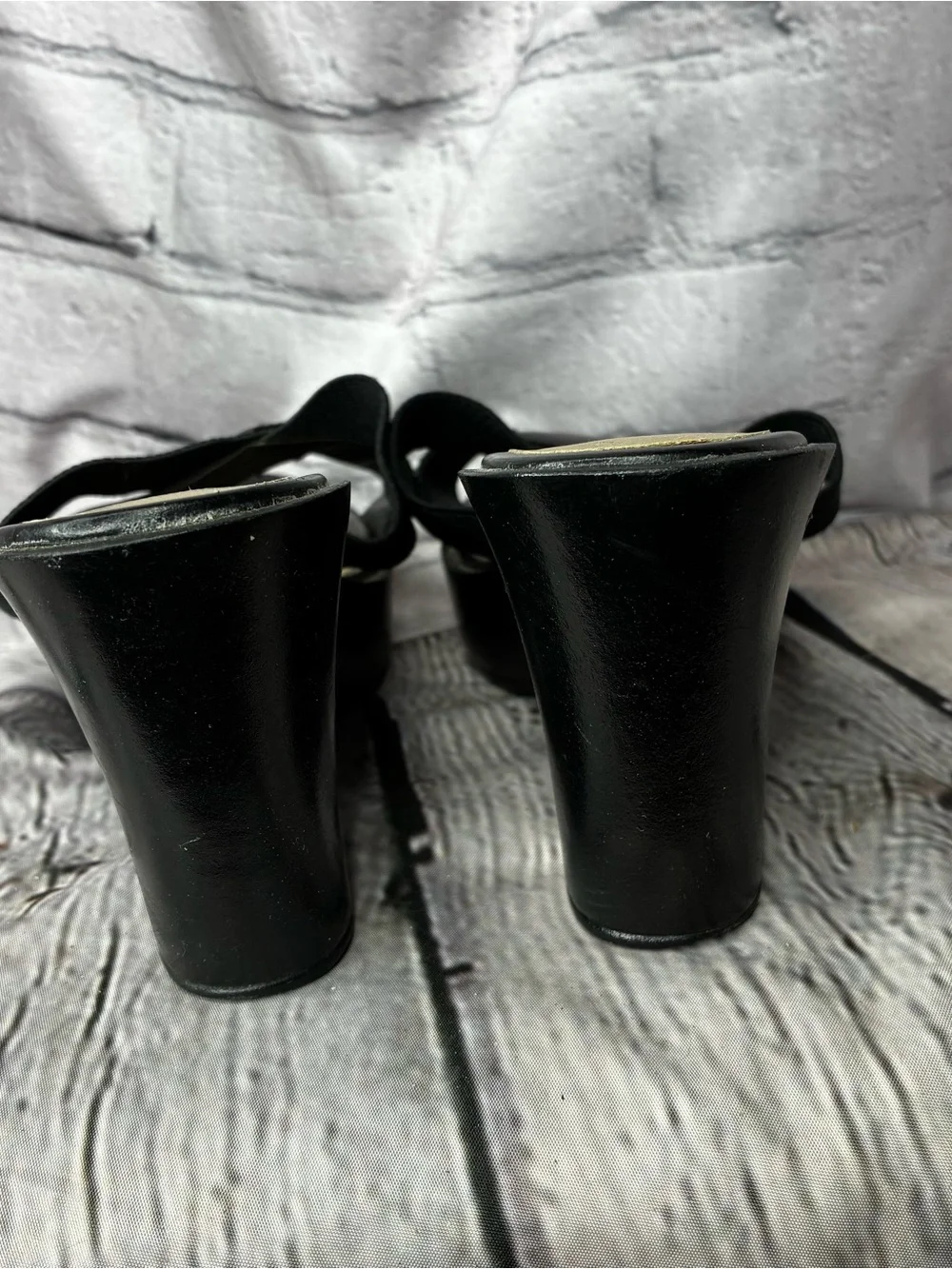 Vtg y2k Candies 90s Grunge Mall Goth Criss Cross Platform Wavy Wedge Sandals 7